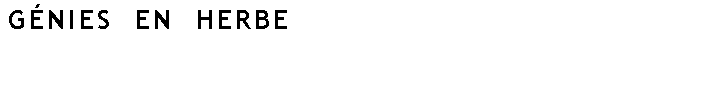 Zone de Texte: Génies en herbe